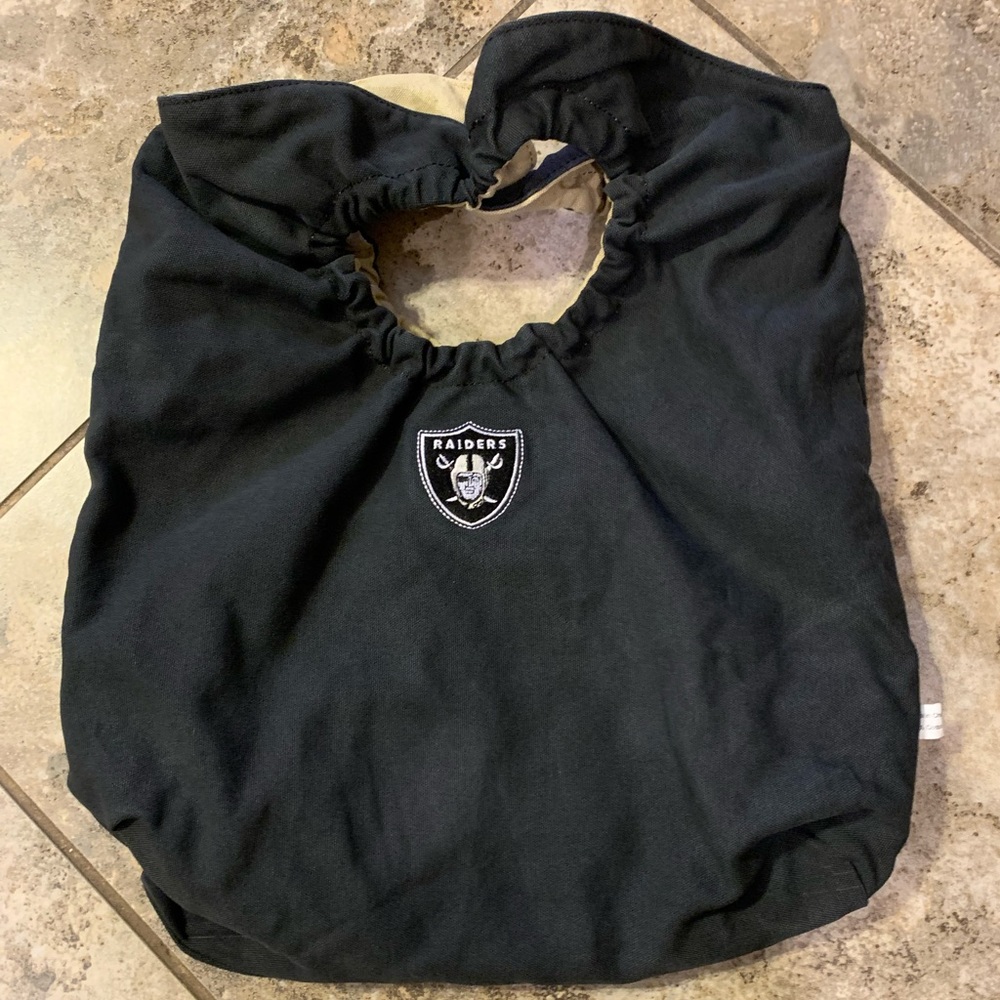 NFL RAIDERS reversible canvas tote handbag